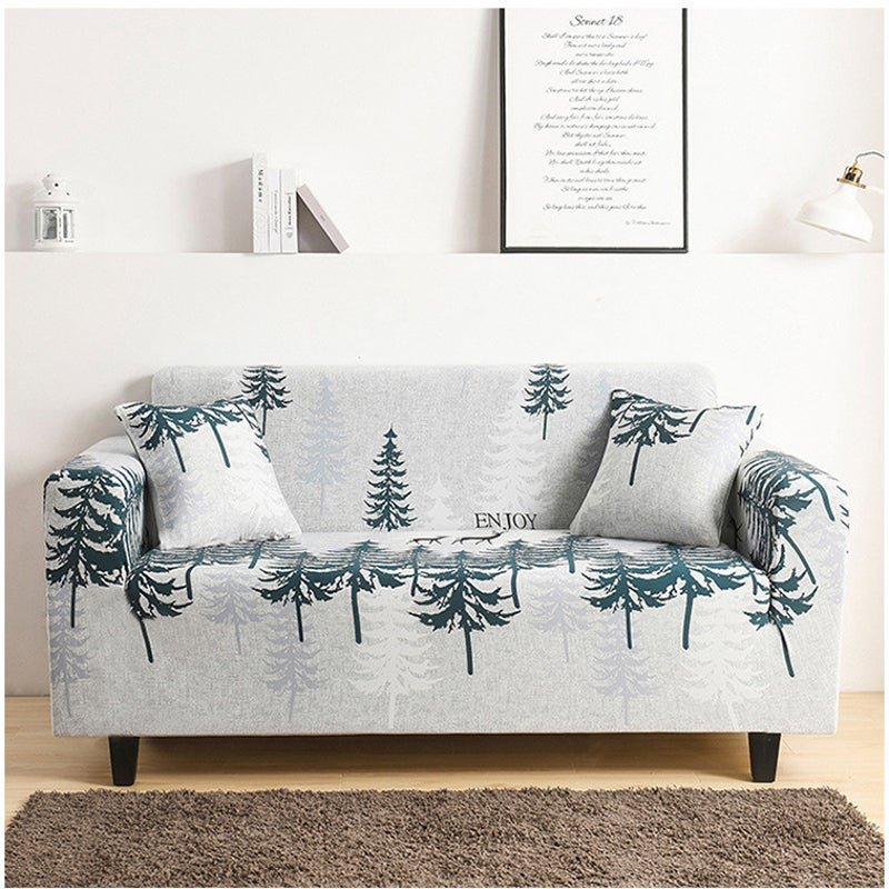 2 Seater High Stretch Sofa Cover Couch Lounge Protector Pattern Slipcovers