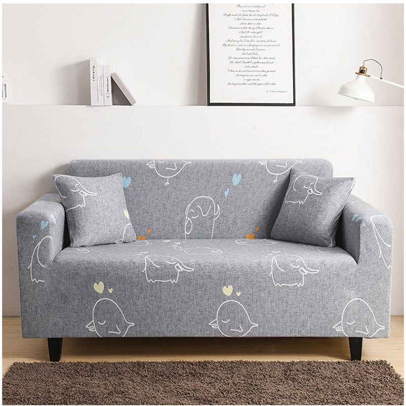 2 Seater High Stretch Sofa Cover Couch Lounge Protector Pattern Slipcovers
