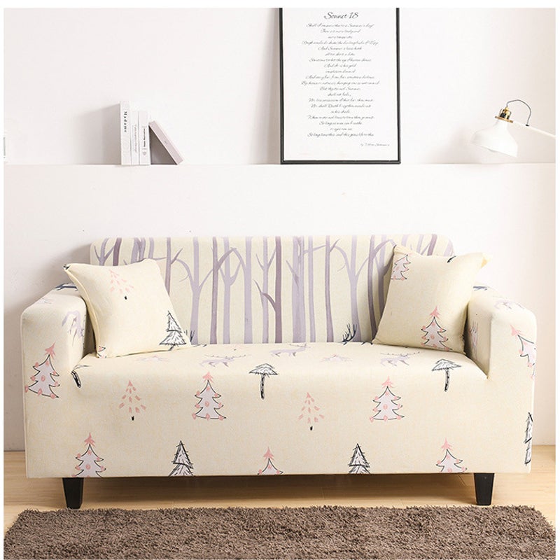 2 Seater High Stretch Sofa Cover Couch Lounge Protector Pattern Slipcovers