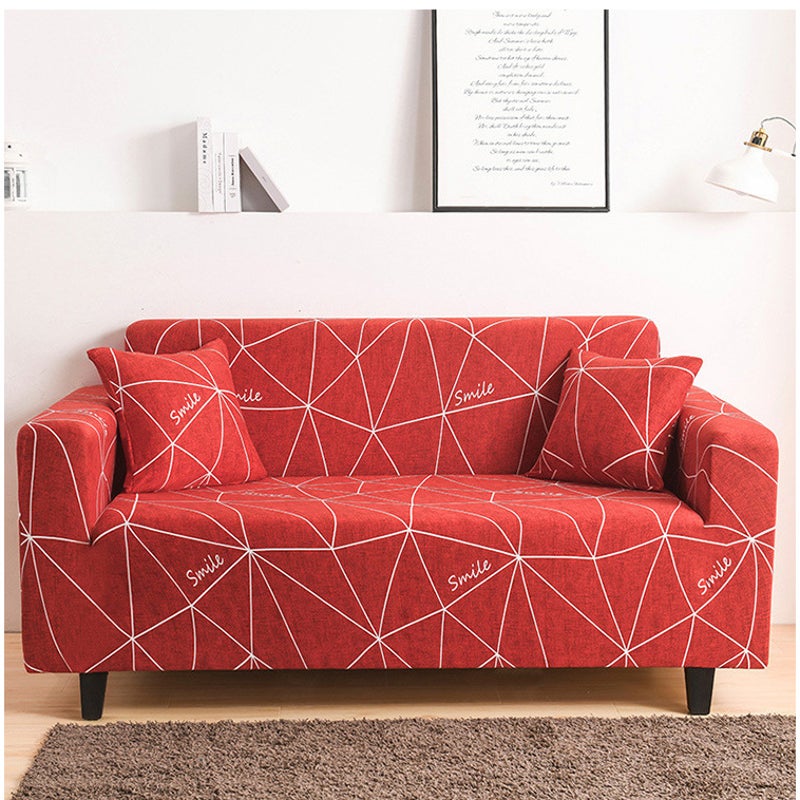 2 Seater High Stretch Sofa Cover Couch Lounge Protector Pattern Slipcovers