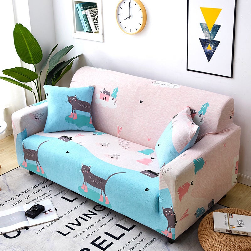 2 Seater High Stretch Sofa Cover Couch Lounge Protector Pattern Slipcovers