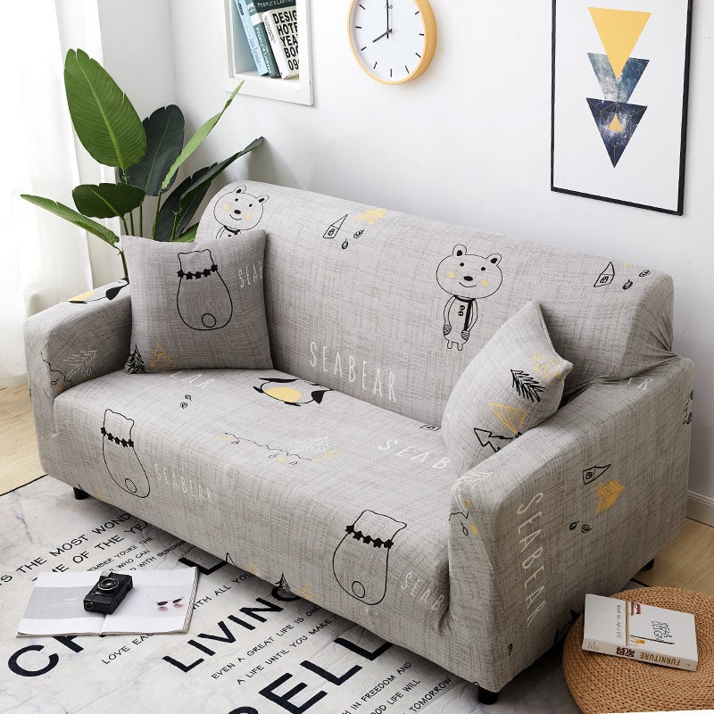 2 Seater High Stretch Sofa Cover Couch Lounge Protector Pattern Slipcovers