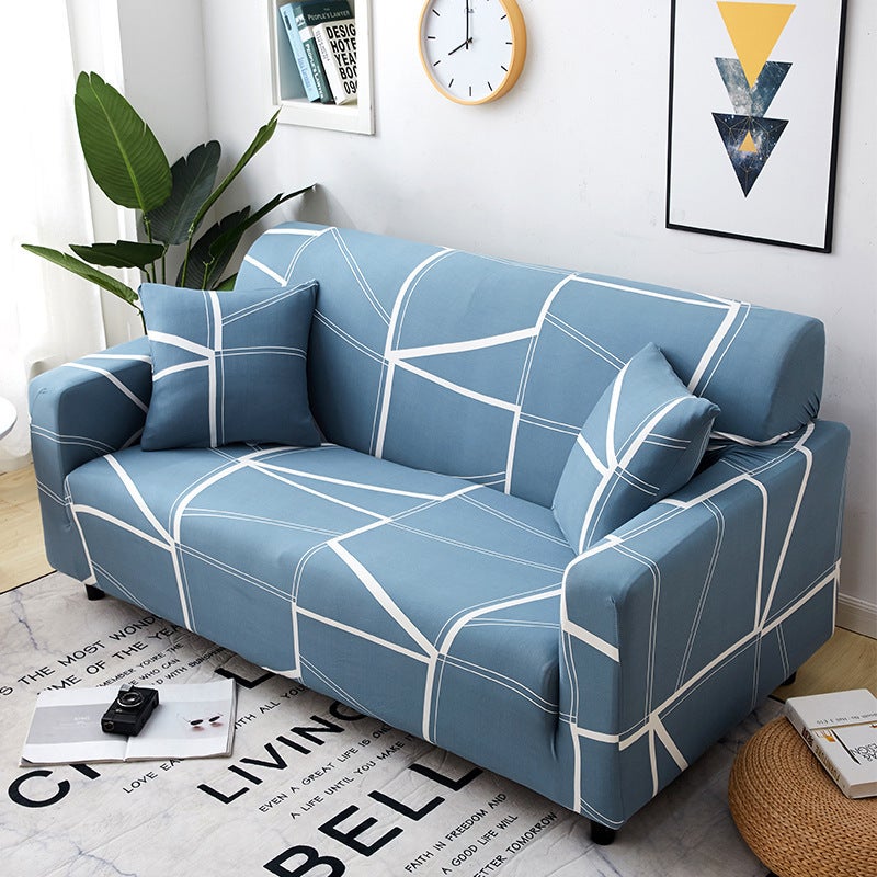 2 Seater High Stretch Sofa Cover Couch Lounge Protector Pattern Slipcovers