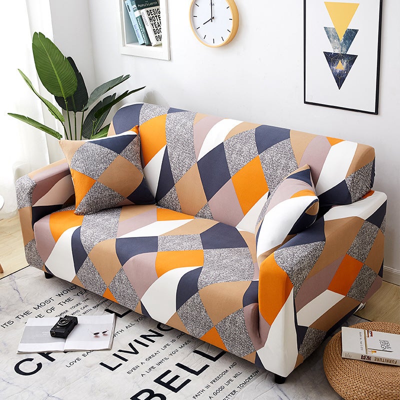 2 Seater High Stretch Sofa Cover Couch Lounge Protector Pattern Slipcovers