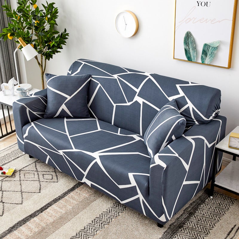 2 Seater High Stretch Sofa Cover Couch Lounge Protector Pattern Slipcovers