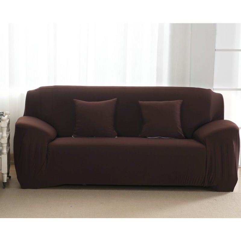 2 Seater High Stretch Sofa Cover Couch Lounge Protector Slipcovers Solid Colours