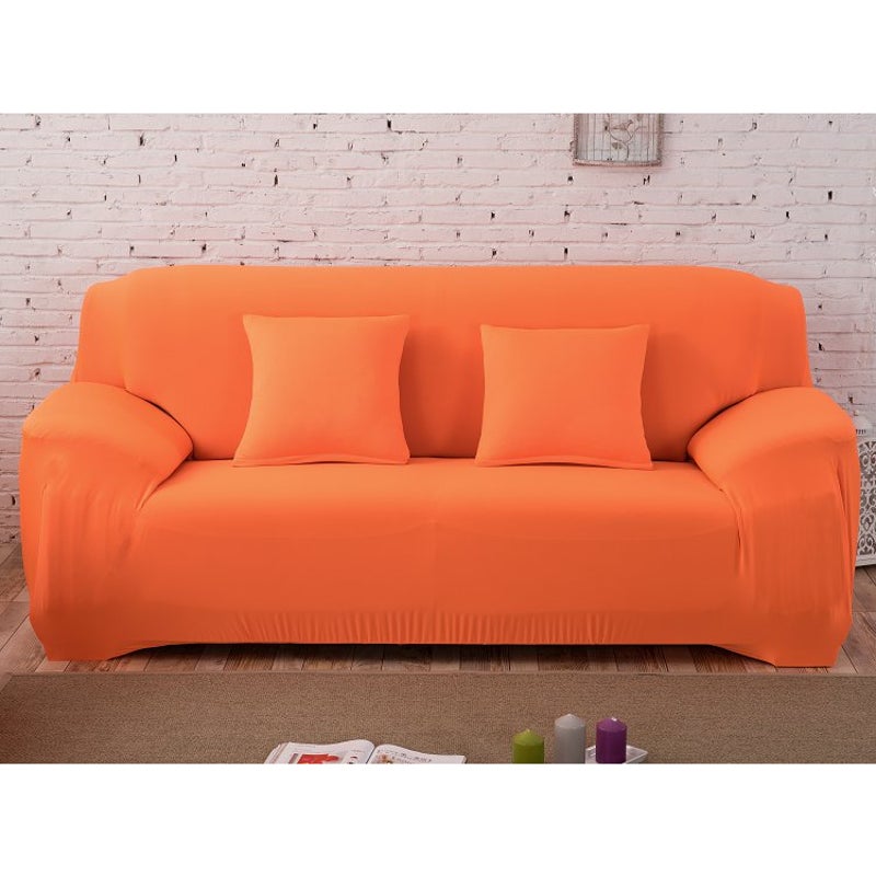 2 Seater High Stretch Sofa Cover Couch Lounge Protector Slipcovers Solid Colours