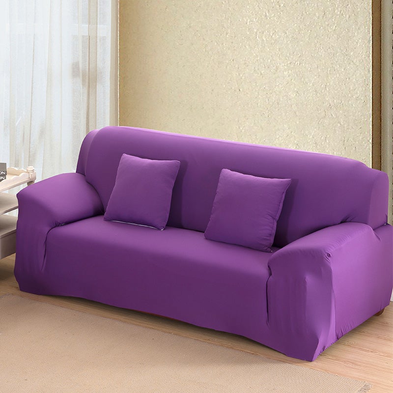 2 Seater High Stretch Sofa Cover Couch Lounge Protector Slipcovers Solid Colours