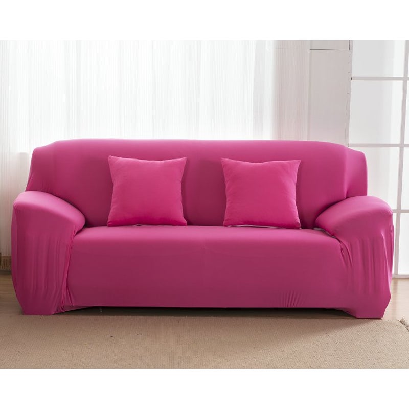 2 Seater High Stretch Sofa Cover Couch Lounge Protector Slipcovers Solid Colours