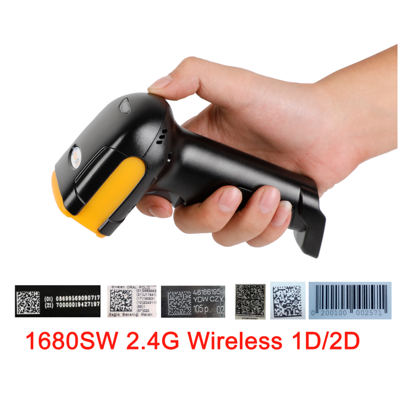 2.4G Wireless 1D 2D Handheld Barcode Scanner Code Reader Bluetooth