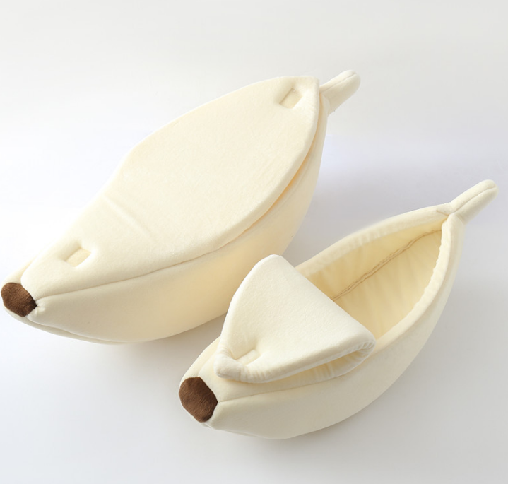 Cute Banana Shape Pet Bed Dog Cat Sleeping Nest