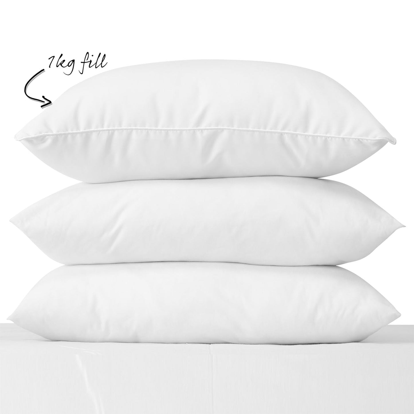 Royal Comfort Goose Pillow Twin Pack 1000Gsm