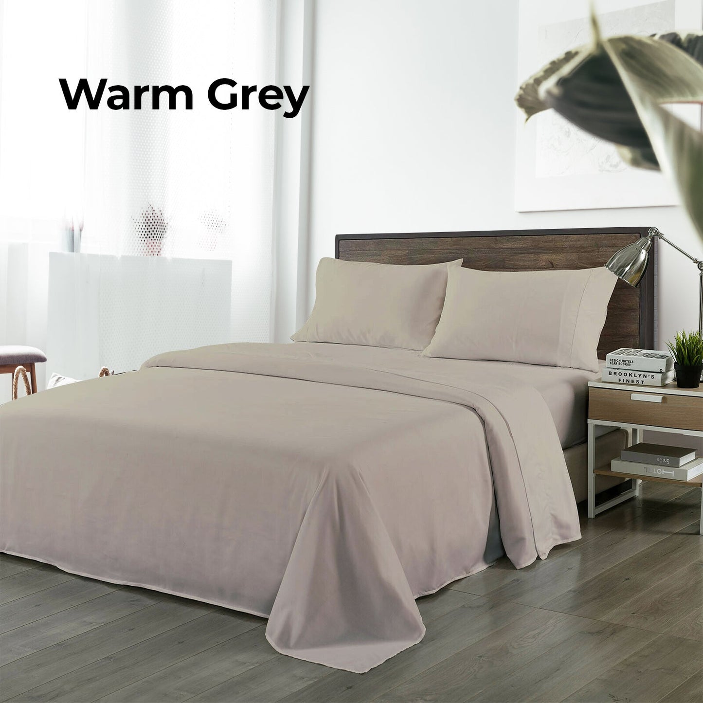 Royal Comfort Blended Bamboo Sheet Set Warm Grey