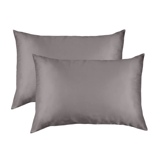 Mulberry Silk Pillow Case Twin Pack Size: 51X76cm Charcoal