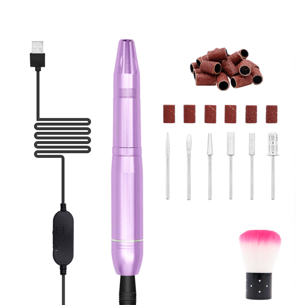 Usb Electric Nail File Acrylic Manicure Drilling Kit