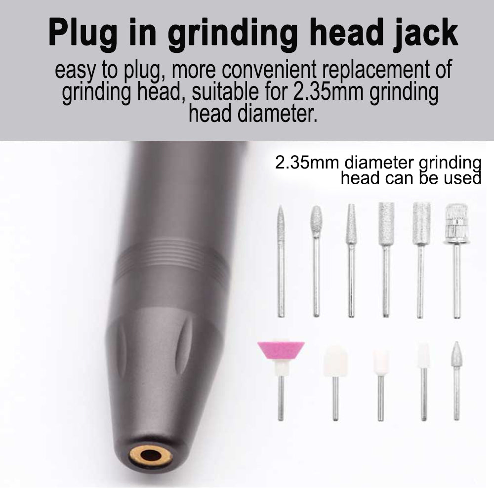 Usb Electric Nail File Acrylic Manicure Drilling Kit