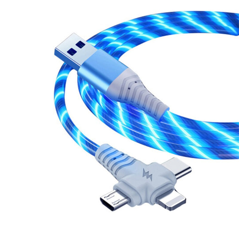 3-In-1 Led Light Flowing Luminous Replacement Charging Cable