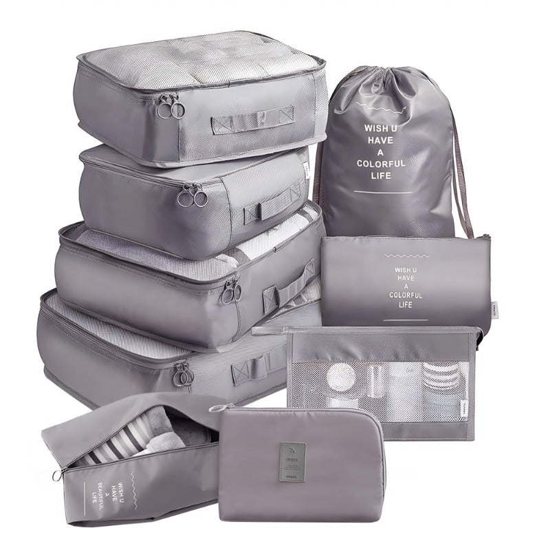9Pcs/Set Premium Travel Organiser Storage Bags