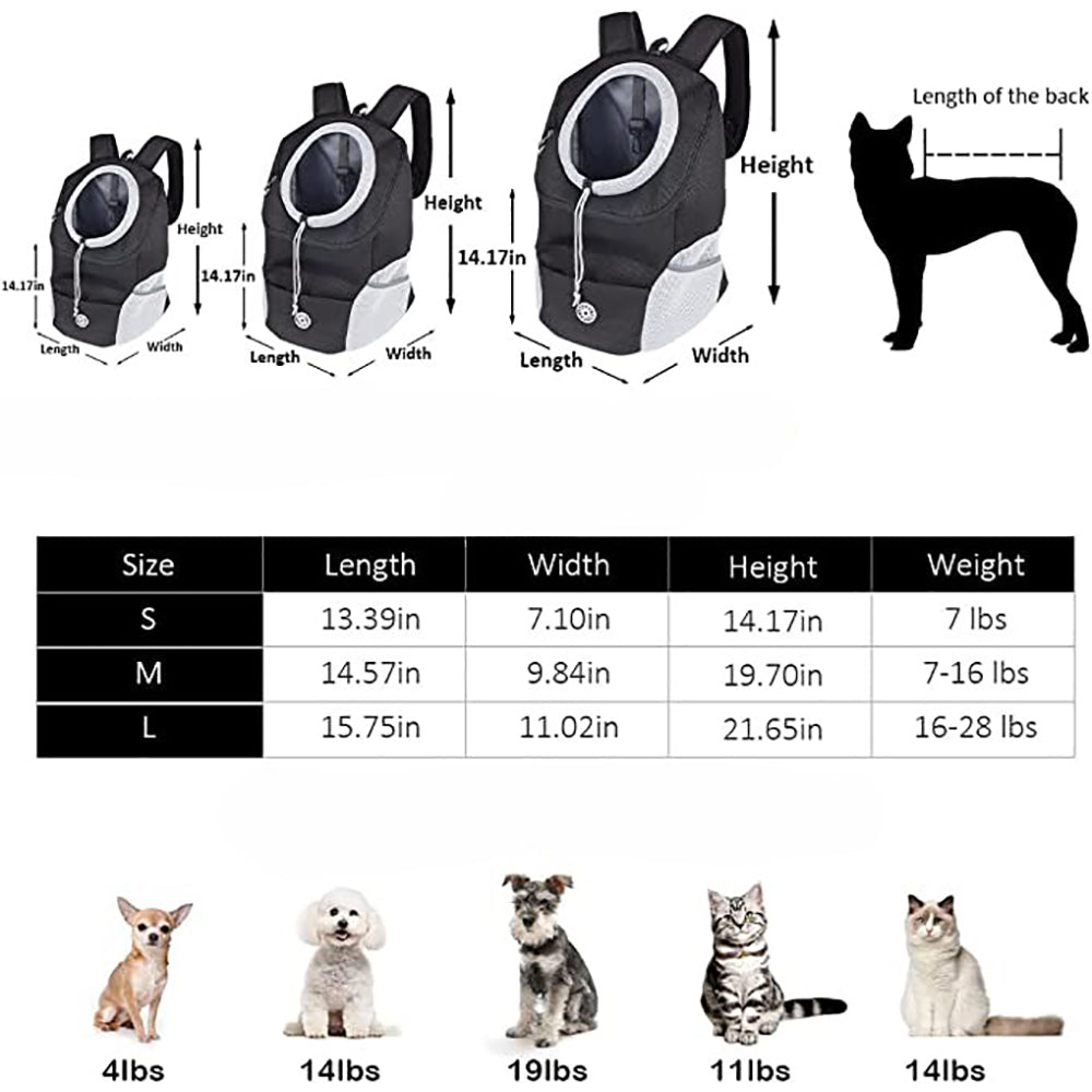Dog Carrier Backpack Pets Outdoor Hiking Travel
