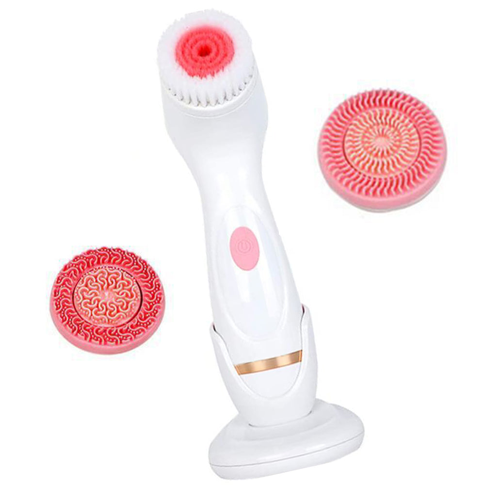3-In-1 Waterproof Exfoliating Facial Cleansing Brush