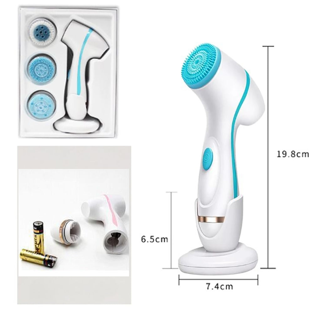 3-In-1 Waterproof Exfoliating Facial Cleansing Brush