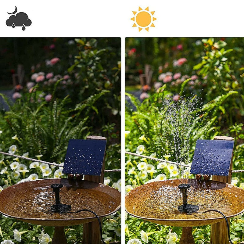 Solar Submersible Bird Bath Water Fountain Pond Pump