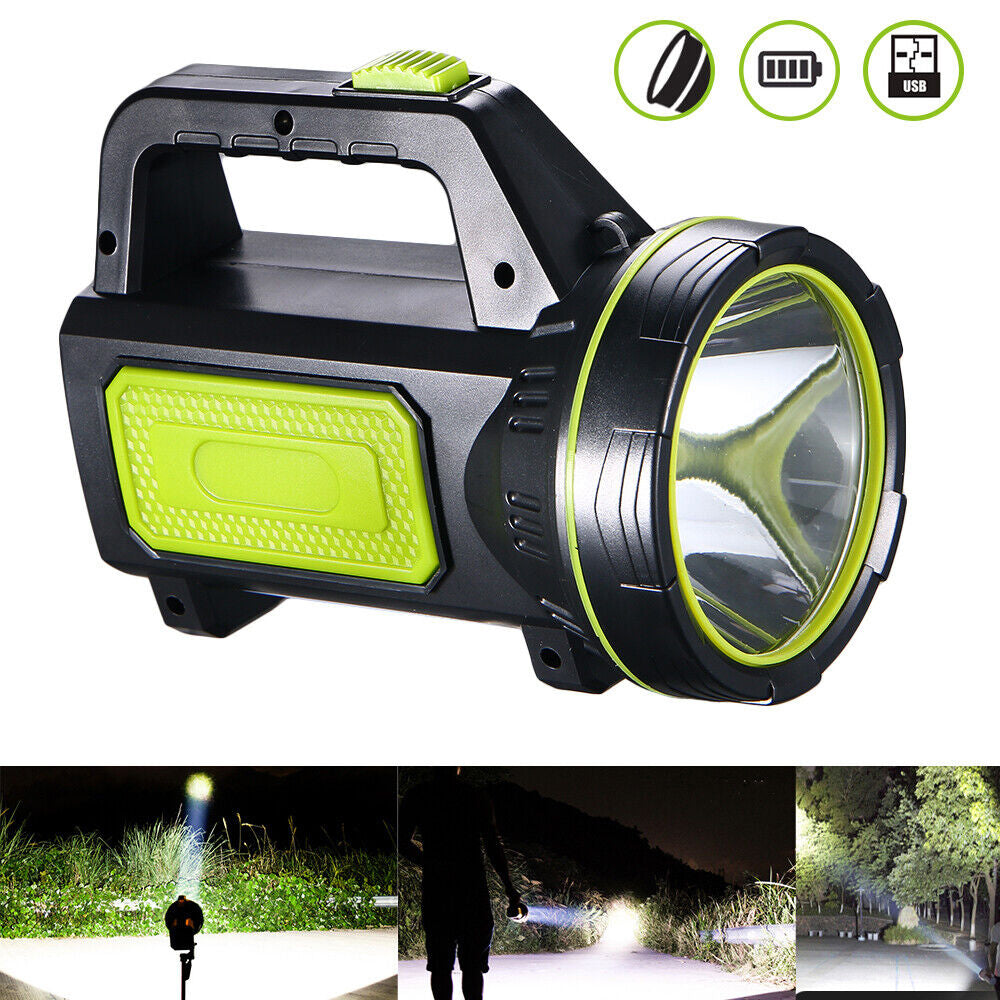 Usb Rechargeable Led Searchlight Spotlight Hand Torch Work Lamp