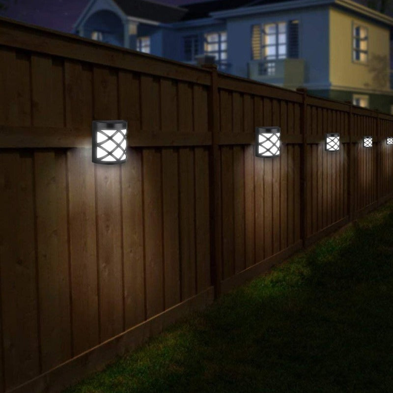 1 Sets of Hod Health & Home 1 Sets Of Solar Powered Outdoor Wall Light Fence Decorative Lamp Garden Step