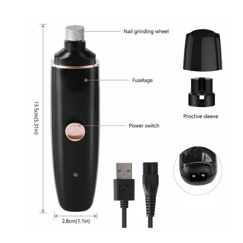 Usb Rechargeable Electric Pet Dog Toe Nail File Grinder