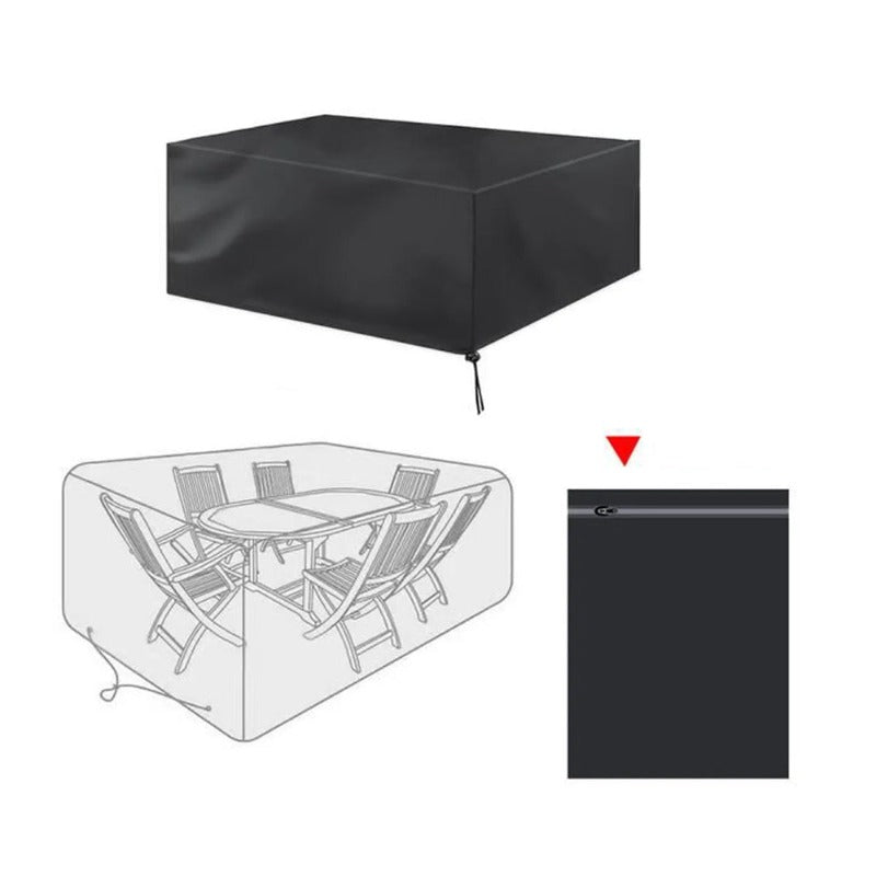 Black Waterproof Outside Patio Furniture Cover