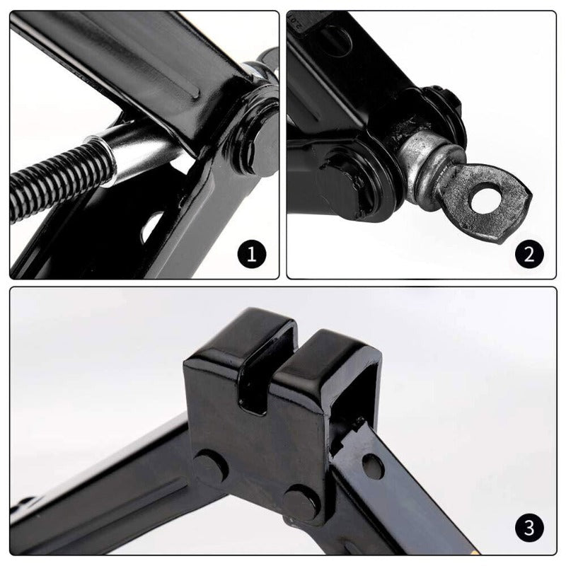 2 Tonne Hand Operated Foldable Car Jack Tire Repair Tool