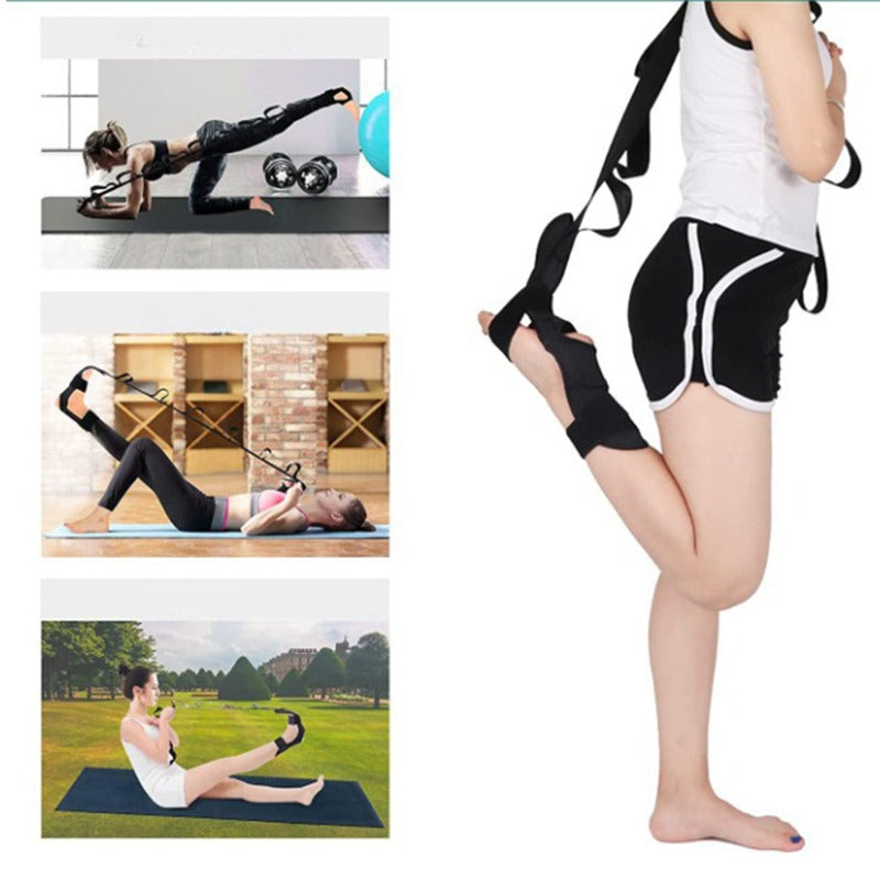 Foot Leg Stretcher Belt Strap Yoga For Plantar Fasciitis Heel Drop Achilles Tendonitis & Hamstring