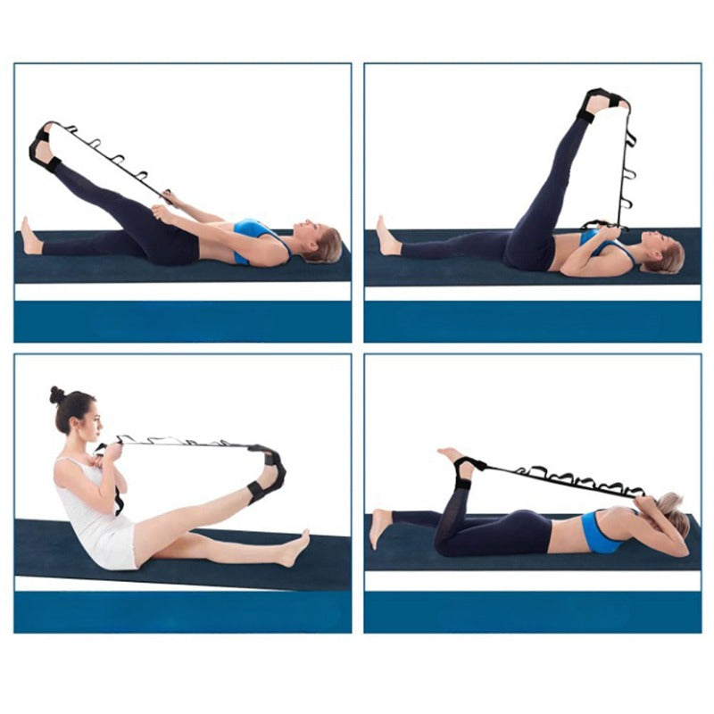 Foot Leg Stretcher Belt Strap Yoga For Plantar Fasciitis Heel Drop Achilles Tendonitis & Hamstring