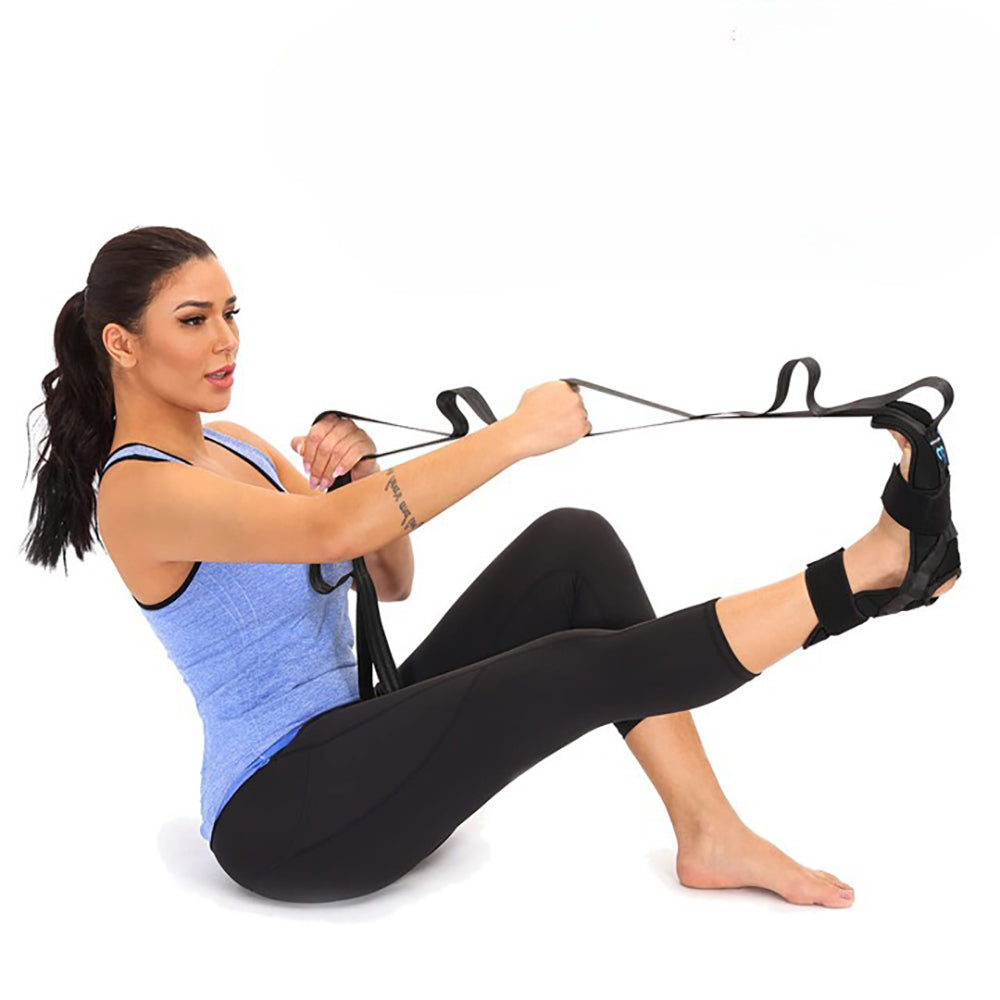 Foot Leg Stretcher Belt Strap Yoga For Plantar Fasciitis Heel Drop Achilles Tendonitis & Hamstring