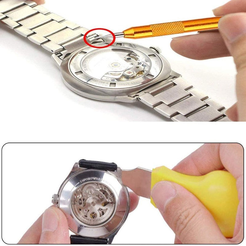 147Pcs Watch Repair Tool Kit Watchmaker Back Case Opener Spring Pin Bars Remover