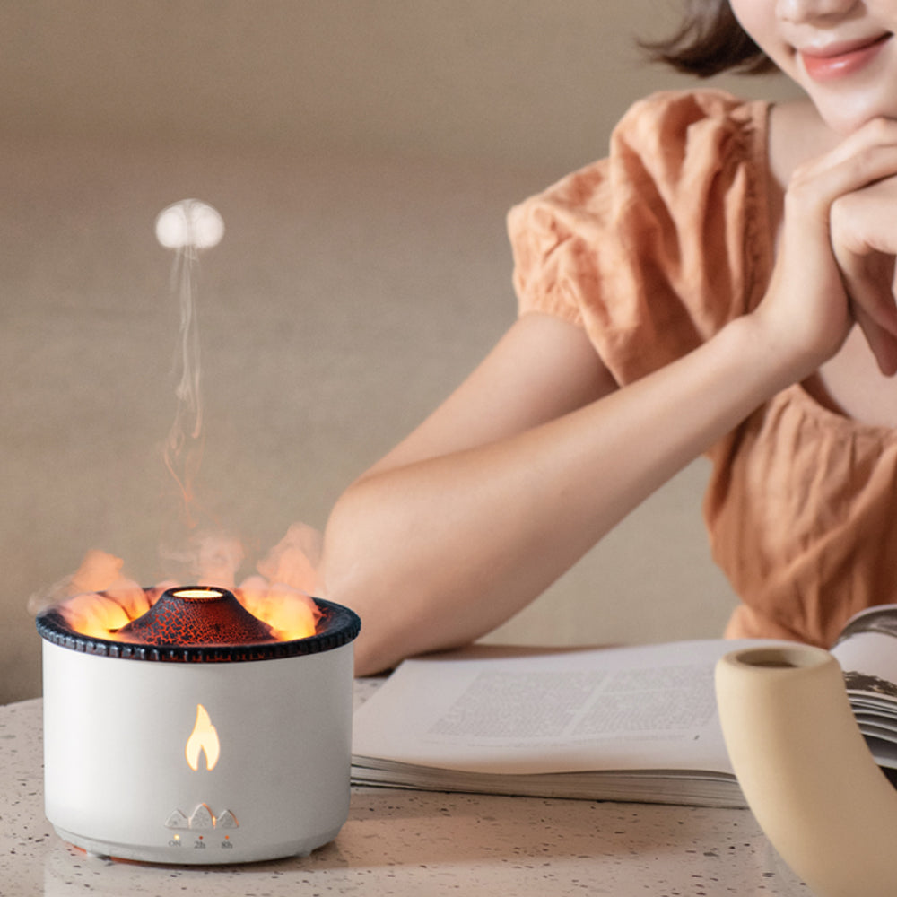 Usb Powered Volcanic Flame Design Portable Aroma Diffuser