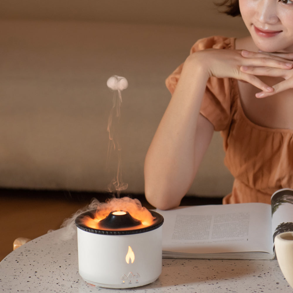 Usb Powered Volcanic Flame Design Portable Aroma Diffuser