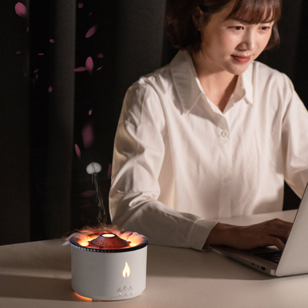 Usb Powered Volcanic Flame Design Portable Aroma Diffuser