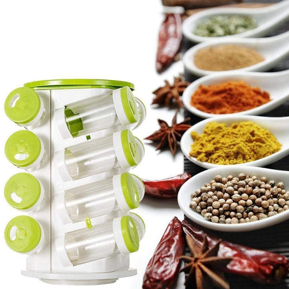 Revolving Transparent Spice Rack Rotating Kitchen Organiser