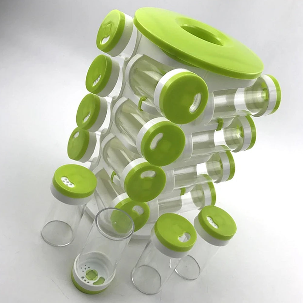 Revolving Transparent Spice Rack Rotating Kitchen Organiser