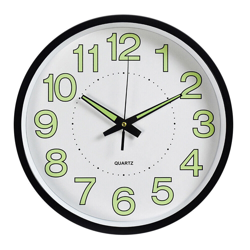 30Cm Glow In The Dark Luminous Wall Clock Home Decor