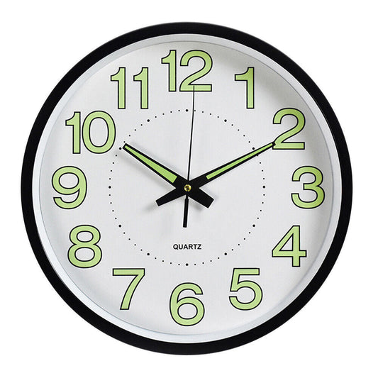 30Cm Glow In The Dark Luminous Wall Clock Home Decor