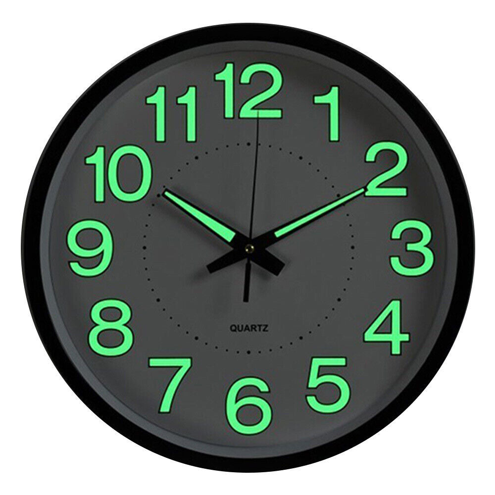 30Cm Glow In The Dark Luminous Wall Clock Home Decor