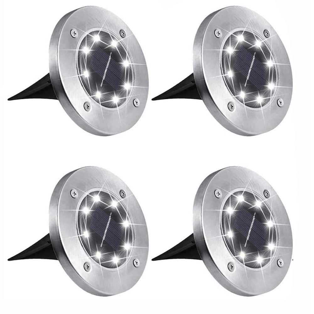 Solar Powered Outdoor White Led Stake Ground Garden Lights
