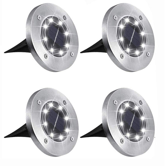 Solar Powered Outdoor White Led Stake Ground Garden Lights