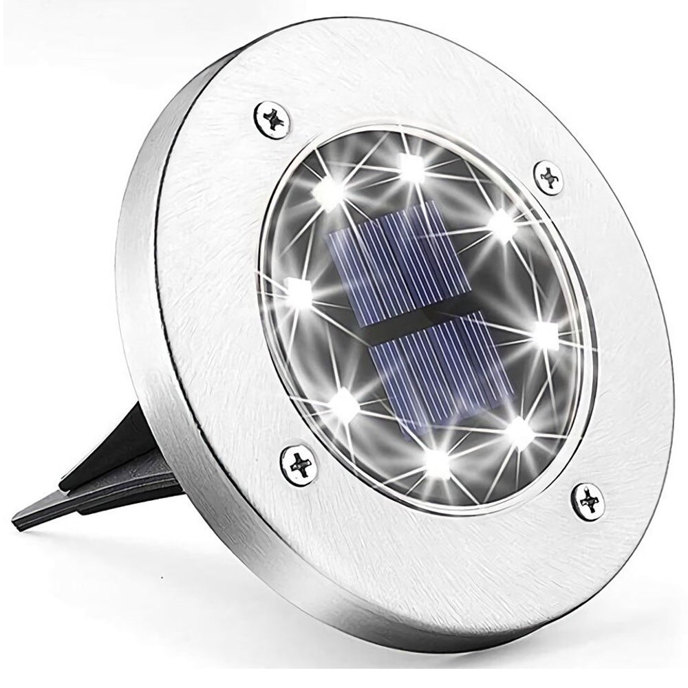 Solar Powered Outdoor White Led Stake Ground Garden Lights
