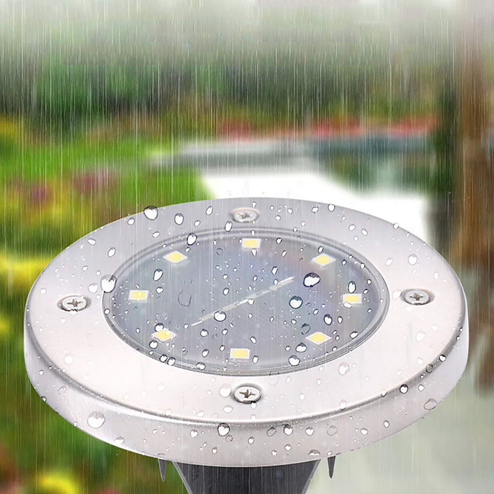 Solar Powered Outdoor White Led Stake Ground Garden Lights