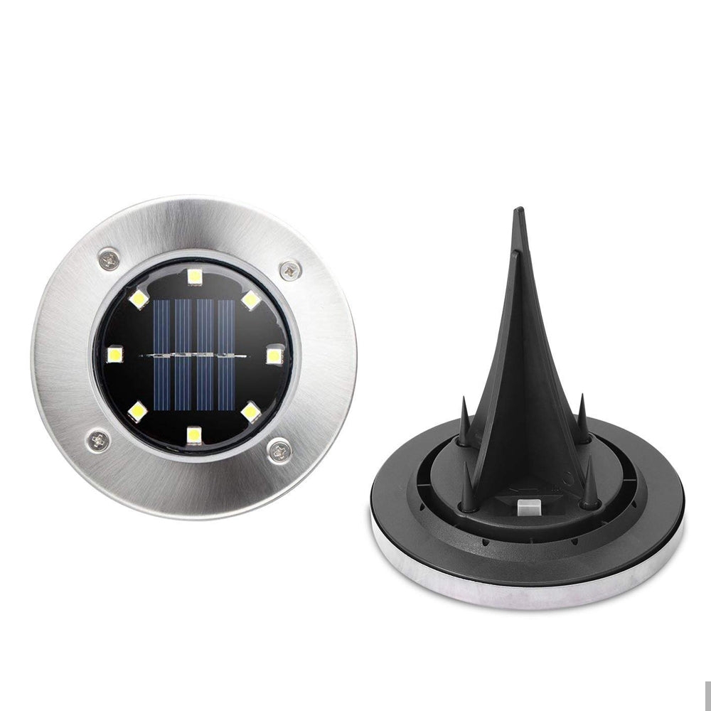 Solar Powered Outdoor White Led Stake Ground Garden Lights