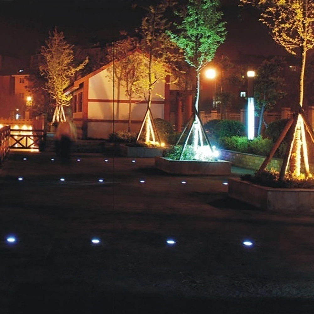 Solar Powered Outdoor White Led Stake Ground Garden Lights