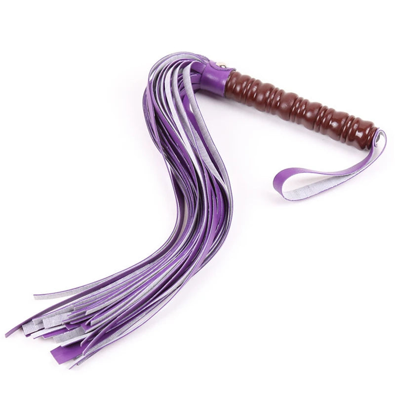 2023 New Horse Riding Crop Equestrian Whips Soft Faux Leather Harness Handle Teaching Training Tool